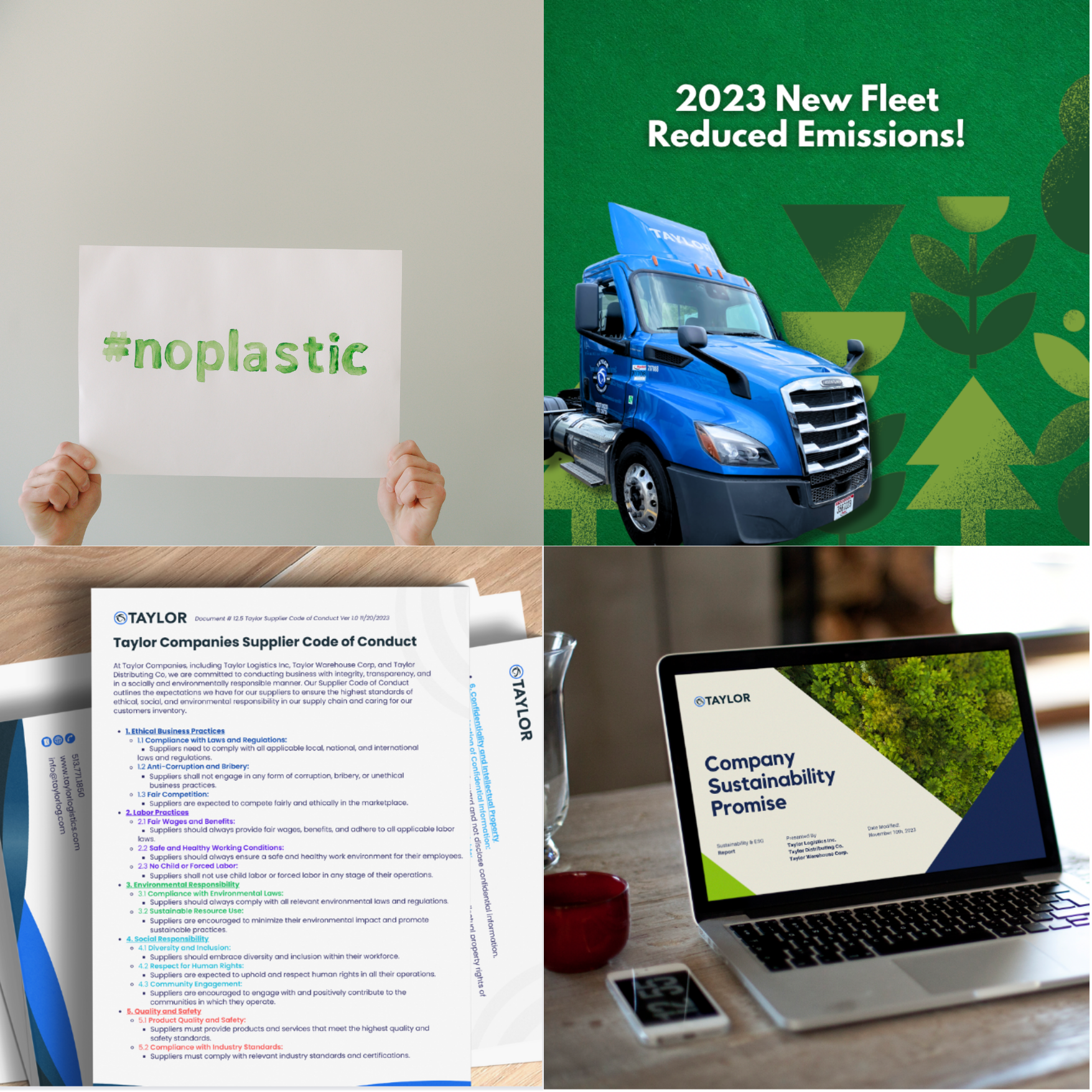 Taylor Distributing sustainable fleet — EPA SmartWay carrier since 2006